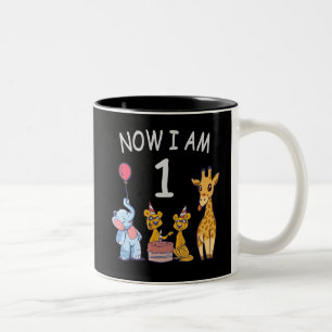 Tasse 2 Couleurs Maintenant, j'ai 1 an 1er anniversaire au Zoo