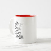 Tasse 2 Couleurs Maintenez calme et continuez la grand-maman (Devant gauche)