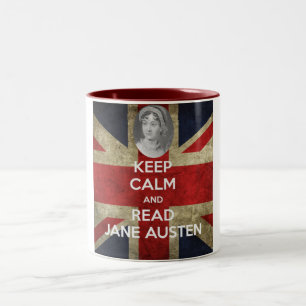 Tasse 2 Couleurs Maintenez calme et lisez Jane Austen