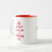 Tasse 2 Couleurs Maintenez calme et pressez F5 (Devant gauche)