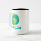 Tasse 2 Couleurs Maintenez la terre propre (Devant gauche)
