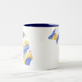Tasse 2 Couleurs Maïs et bleu par Michigan Mandala (Centre)