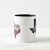 Tasse 2 Couleurs Maison affligée de drapeau du Texas (Centre)