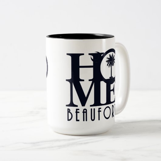 Tasse 2 Couleurs MAISON Beaufort 15 oz (Devant droit)