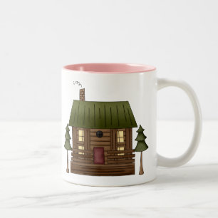 Tasse 2 Couleurs Maison de cabine de rondin