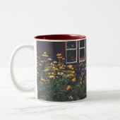 Tasse 2 Couleurs Maison de campagne avec jardin rustique (Gauche)
