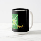 Tasse 2 Couleurs Maison de Dink Pickleball Crest (Devant droit)