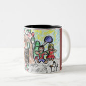 Tasse 2 Couleurs maison de pain d'épice (Devant droit)