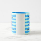 Tasse 2 Couleurs Maison de plage Crabe bleu  (Centre)