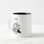 Tasse 2 Couleurs Maison de Sorcière Whimsical Village Cute (Devant gauche)