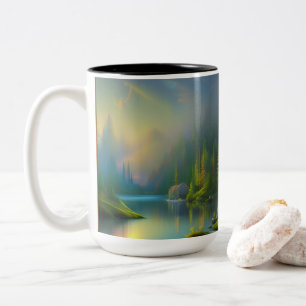 Tasse 2 Couleurs Maison Douce Maison dans les bois