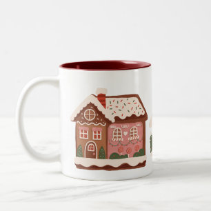 Tasse 2 Couleurs Maison en pain d'épice Noël Fête Tendances Amusant