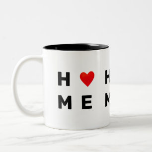Tasse 2 Couleurs Maison Moderne & Cœur