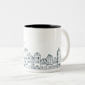 Tasse 2 Couleurs Maisons d'Amsterdam (Devant droit)