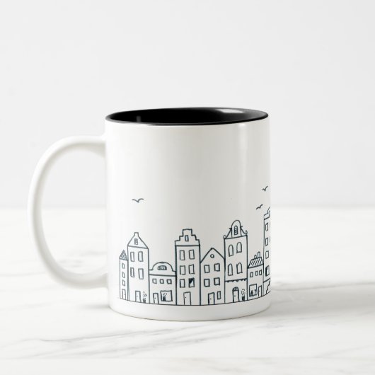 Tasse 2 Couleurs Maisons d'Amsterdam (Gauche)