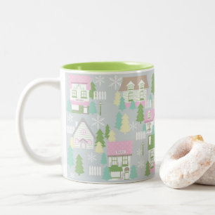 Tasse 2 Couleurs Maisons de Noël