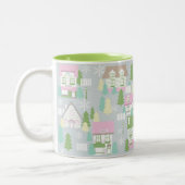 Tasse 2 Couleurs Maisons de Noël (Gauche)