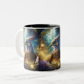 Tasse 2 Couleurs majestueux oiseau andalou (Devant gauche)