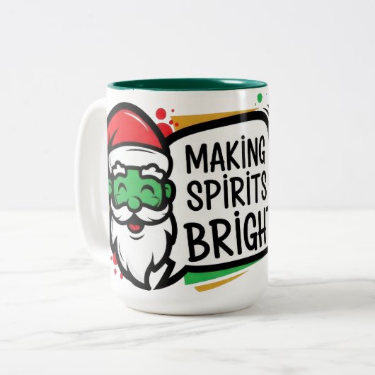 Tasse 2 Couleurs Making Spirits Bright Christmas (Devant gauche)