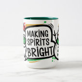 Tasse 2 Couleurs Making Spirits Bright Christmas (Centre)