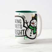 Tasse 2 Couleurs Making Spirits Bright Noël (Devant droit)