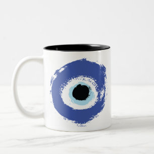 Tasse 2 Couleurs Mal Oeil Artiste Bleu Grec