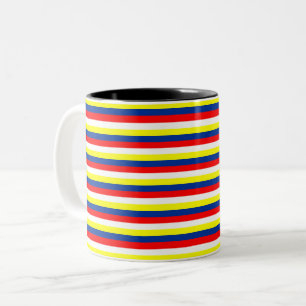 Tasse 2 Couleurs Malaisie Philippines Venezuela drapeau pays rayure