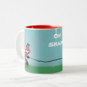 Tasse 2 Couleurs Malheur de Fox de pêche (Devant gauche)