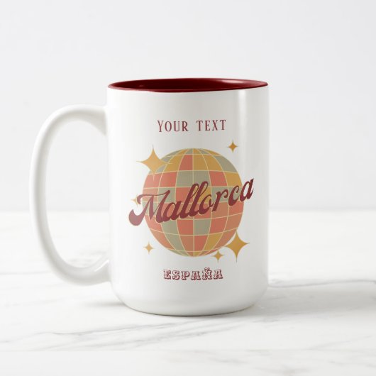 Tasse 2 Couleurs Mallorca Espagne vacances Retro souvenir (Gauche)