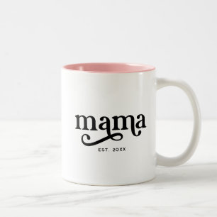Tasse 2 Couleurs Mama Année Rétro Établie