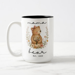 Tasse 2 Couleurs Mama Bear pour maman Fête des Mères Anniversaire