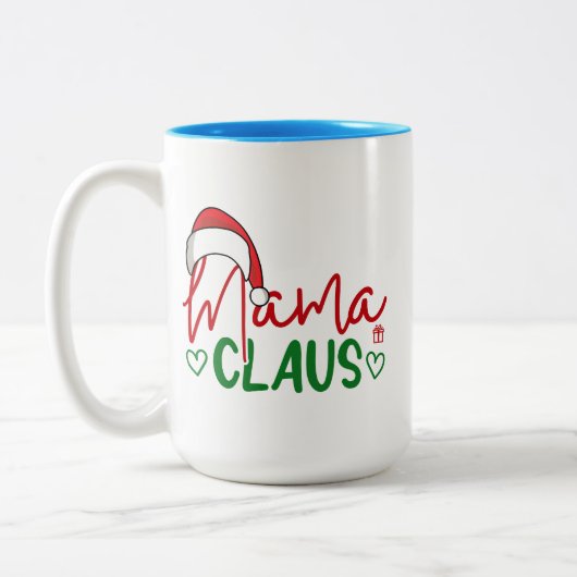 Tasse 2 Couleurs Mama Claus Christmas Design-60094 (Gauche)