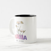 Tasse 2 Couleurs Mama Est 2024 Mothers Day (Devant gauche)