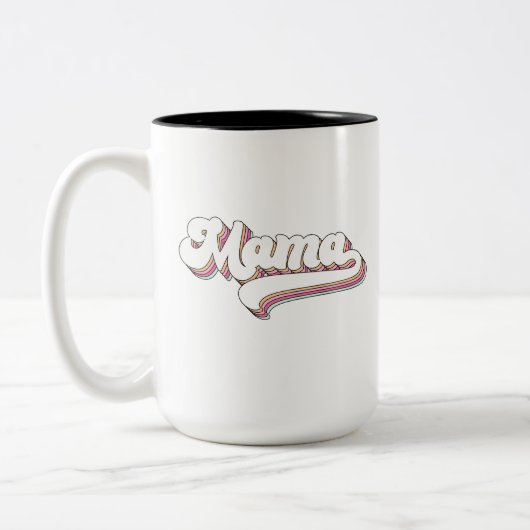 Tasse 2 Couleurs Mama Rétro (Gauche)