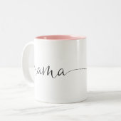 Tasse 2 Couleurs Mama Script Heart | Maman Cadeau simple personnali (Devant gauche)