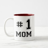 Tasse 2 Couleurs Maman #1 (maman de numéro un) (Gauche)