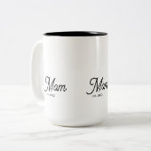 Tasse 2 Couleurs Maman a établi un script noir (Devant gauche)