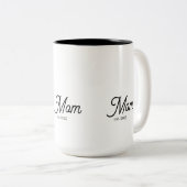 Tasse 2 Couleurs Maman a établi un script noir (Devant droit)