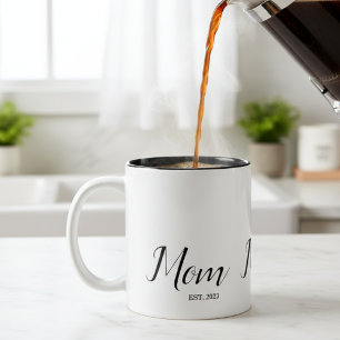 Tasse 2 Couleurs Maman a fondé un nouveau cadeau pour maman