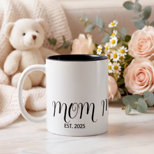 Tasse 2 Couleurs Maman a fondé un script noir Nouveau cadeau pour m