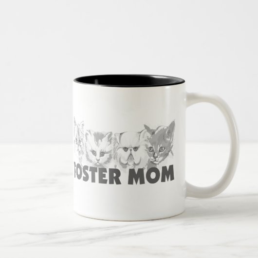 Tasse 2 Couleurs Maman adoptive (chats) (Droit)