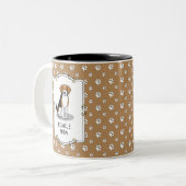 Tasse 2 Couleurs Maman beagle (tri couleur 3) Mignonne de chien Mèr (Devant gauche)