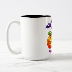 Tasse 2 Couleurs Maman chouette avec citrouille Halloween