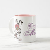 Tasse 2 Couleurs Maman dalmatienne de coeur (Devant gauche)
