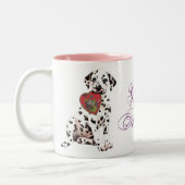 Tasse 2 Couleurs Maman dalmatienne de coeur (Gauche)