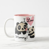 Tasse 2 Couleurs Maman d'amour des pandas I (Gauche)