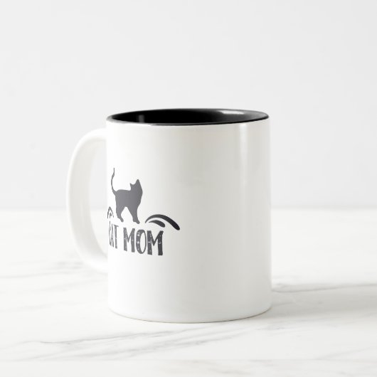 Tasse 2 Couleurs Maman de chat (Devant gauche)