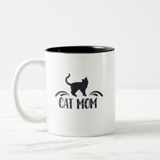 Tasse 2 Couleurs Maman de chat (Gauche)
