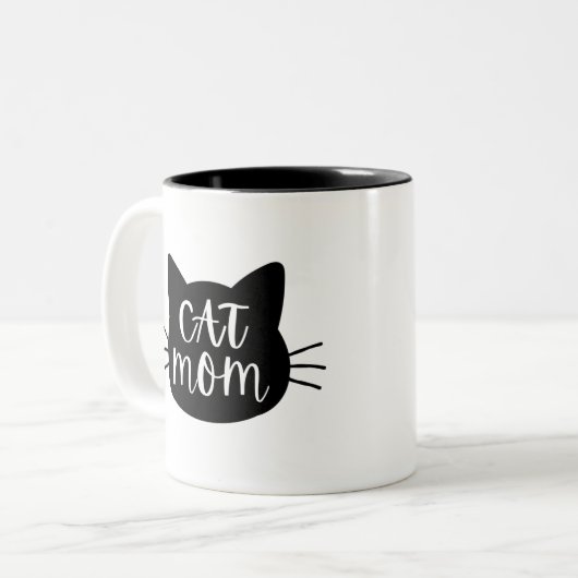 Tasse 2 Couleurs Maman de chat (Devant gauche)