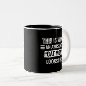 Tasse 2 Couleurs Maman de chat (Devant droit)
